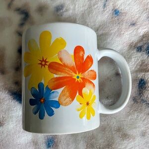 Retro Vibrant Colorful Ceramic Daisy Coffee Or Tea 10 Ounce Mug Brand New